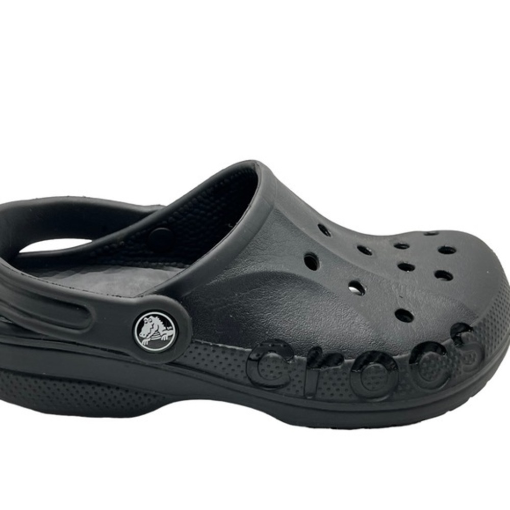 Crocs Unisex Baya Black Clog Size Kids Juniors 2 or 4 - Picture 2 of 5